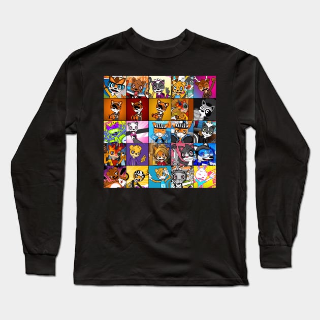 25 MOULE Characters Collage Long Sleeve T-Shirt by MOULE